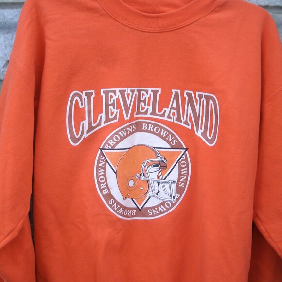 Vintage Cleveland Browns Sweatshirt Size L NFL Football - Picture 2 of 13